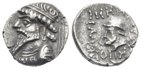 Kings of Elymais. Kamnaskires V. Seleucia on the Hedyphon, circa 54-32 BC. Drachm (Silver, 17.00 mm, 3.78 g). Diademed bust of Kamnaskires left; ancho...
