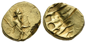 Alexandrine Empire in Persia. Babylon, circa 315-298 BC. Double Daric (Gold, 18.89 mm, 16.74 g). The Great King or hero in kneeling-running stance rig...