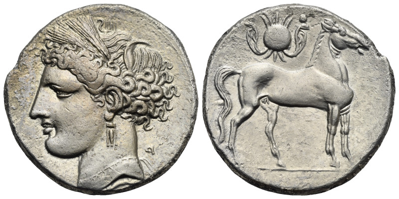 Zeugitania. Carthage. Circa 264-241 (First Punic War) BC. Hexadrachm (Silver, 35...