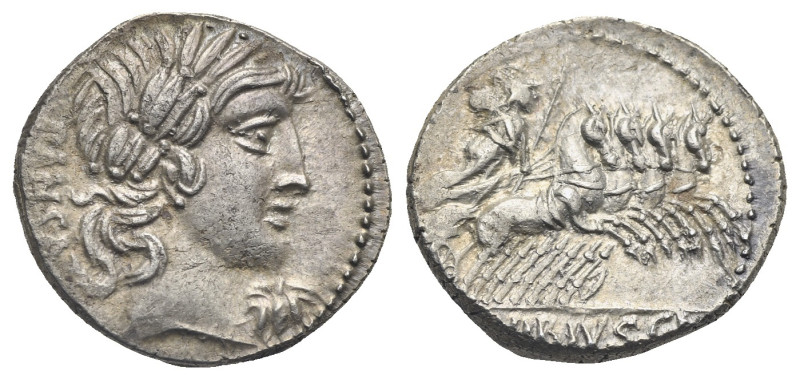 C. Vibius C.f. Pansa, circa 90 BC. Denarius (Silver, 19.00 mm, 3.94 g). Rome, ci...