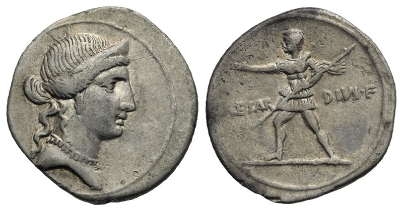 C. Caesar Octavianus, 32-29 BC. Denarius (Silver, 19.20 mm, 3.48 g) Brundisium o...