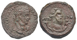 Egypt. Alexandria. Claudius, 41-54. Diobol (Bronze, 25.9 mm, 8.08 g). Dated RY 10 (= 49/50). ΤΙ ΚΛΑΥ ΚΑΙ ϹΕΒΑϹ ΓΕΡΜΑ Laureate head of Claudius right; ...