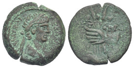 Egypt. Alexandria. Claudius, 41-54. Obol (Bronze, 20.55 mm, 5.01 g). Dated RY 10 (= 49/50). [ΤΙ] ΚΛΑΥ ΚΑΙ CΕΒΑ]C ΓΕΡΜ] Laureate head of Claudius to ri...