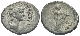 Egypt. Alexandria. Nero, 54-68. Tetradrachm (Billon, 25.55 mm, 13.17 g). Dated RY 5 (= 58/59). ΝΕΡΩΝ [ΚΛΑΥ ΚΑΙΣ] ΣΕΒΑ ΓΕΡ ΑΥ[ΤΟ] Laureate head right. ...