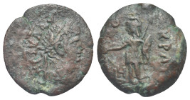 Egypt. Alexandria. Nero, 54-68. Obol (Bronze, 20.30 mm, 4.02 g). Dated RY 8 (= 61/2). ΝЄΡ ΚΛΑΥ Κ[ΑΙϹ ϹЄΒ ΓЄΡ] Laureate head of Nero to right. Rev. [Α]...