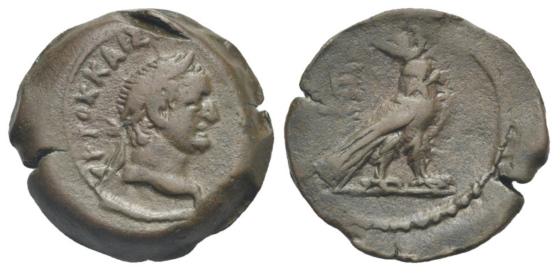 Egypt. Alexandria. Vespasian, 69-79. Obol. (Bronze 21.40 mm, 6.95 g). Dated E, y...