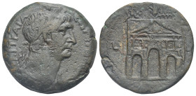 Egypt. Alexandria. Trajan, 98-117. Drachm (Bronze, 33.30 mm, 21.13 g). Dated L I (B) = year 12 (108 / 109 AD) ΑΥΤ TPAIAN CEB (ΓEPM ΔAKIK) Laureate hea...