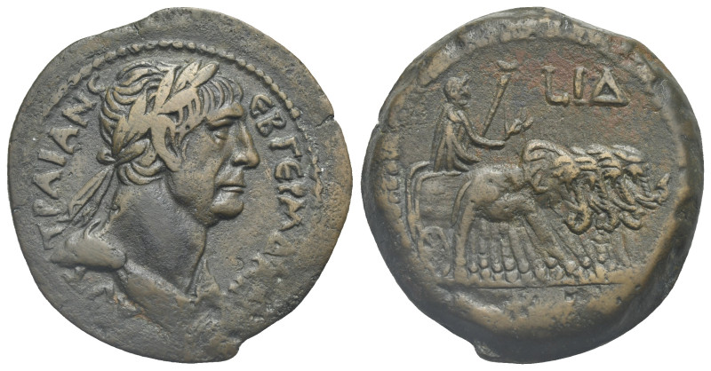 Egypt. Alexandria. Trajan, 98-117. Drachm (Bronze, 33.4 mm, 22.88 g). Dated RY 1...