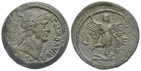 Egypt. Alexandria. Trajan, 98-117. Drachm (Bronze, 34.20 mm, 23.94 g) dated RY 15 (= 111-112) ΑΥΤ ΤΡΑΙΑΝ ϹЄΒ ΓЄΡΜ ΔΑΚΙΚ Laureate bust of Traianus righ...