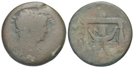 Egypt. Alexandria. Trajan, 98-117. Drachm (Bronze, 33.26 mm, 21.76 g). Dated RY 19 (= 115/6). [ΑΥΤ ΤΡΑΙΑΝ Ϲ]ΕΒ ΓΕΡΜ [ΔΑΚΙΚ] Laureate head to right, ae...