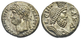 Egypt. Alexandria. Hadrian, 117-138. Tetradrachm (Billon, 23.85 mm, 12.68 g). Dated RY 19 (= 134/5). ΑΔΡΙΑΝΟϹ ϹΕΒ ΑΥΤ ΚΑΙϹ ΤΡΑΙΑΝ Laureate head left w...