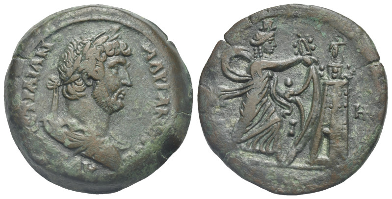 Egypt. Alexandria. Hadrian, 117-138 AD. Drachm (Bronze, 34.51 mm, 28.44 g). Date...