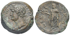 Egypt. Alexandria. Hadrian, 117-138. Drachm (Bronze, 32.52 mm, 24.75 g) dated RY 19 (= 134-135) AYT KAIC TPAIAN AΔΡΙΑΝΟC CЄΒ Laureate head of Hadrian ...
