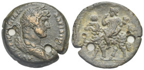 Egypt. Alexandria. Hadrian, 117-138. Drachm (Bronze, 33.41 mm, 22.54 g). Dated RY 21 (= 136/7). ΑΥΤ ΚΑΙϹ [ΤΡ]ΑΙΑΝ - ΑΔΡΙΑΝΟ[Ϲ ϹΕΒ] Laureate draped and...