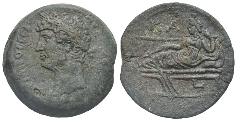 Egypt. Alexandria. Hadrian, 117-138. Drachm (Bronze, 33.08 mm, 21.99 g). Dated R...
