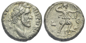 Egypt. Alexandria. Antoninus Pius, 138-161. Tetradrachm (Billon, 23.21 mm, 13.49 g). Dated RY 5 (= 141/2). [ϹΕΒ ΕΥϹ]ΕΒ ΑΝΤωΝΙΝΟϹ Laureate head right. ...