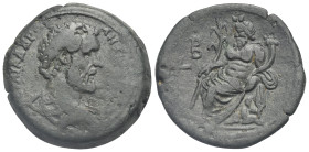 Egypt. Alexandria. Antoninus Pius, 138-161. Drachm (Bronze, 34.85 mm, 23.36 g). Dated RY 2 (= 138/9). [ΑΥΤ Κ Τ] ΑΙΛ ΑΔΡ] ΑΝ[ΤⲰΝΙΝΟϹ ЄΥϹЄΒ] Bare-headed...