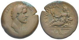 Egypt, Alexandria. Antoninus Pius, 138-161. Drachm (Bronze, 33.59 mm, 23.91 g). Dated RY 2 (= 138/9). [ΑΥΤ Κ Τ ΑΙΛ] ΑΔΡΙ ΑΝΤ[ωΝΙΝΟϹ ΕΥϹ ϹΕΒ] Bareheade...