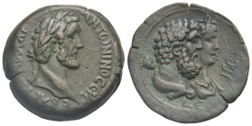 Egypt. Alexandria. Antoninus Pius, 138-161. Drachm (Bronze, 34.20 mm, 22.99 g). Dated RY 5 (= 141/2). ΑΥΤ [Κ Τ ΑΙ]Λ ΑΔΡ ΑΝΤωΝΙΝΟϹ ΕΥϹΕΒ Laureate head ...