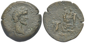 Egypt. Alexandria. Antoninus Pius, 138-161. Drachm (Bronze, 34.17 mm, 25.73 g). Dated RY 5 (= 141/2). [ΑVΤ Κ Τ ΑΙΛ] ΑΔΡ ΑΝΤѠΝ[ΙΝΟС] [СƐΒ ƐVС] Laureate...