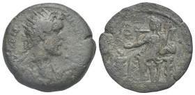 Egypt. Alexandria. Antoninus Pius, 138-161. Hemidrachm (Bronze, 29.21 mm, 11.68 g). Dated RY 2 (= 138/9). [ΑΥΤ Κ Τ ΑΙ] ΑΔΡ ΑΝΤ[ωΝΙΝΟϹ ΕΥϹΕΒ] Radiate h...