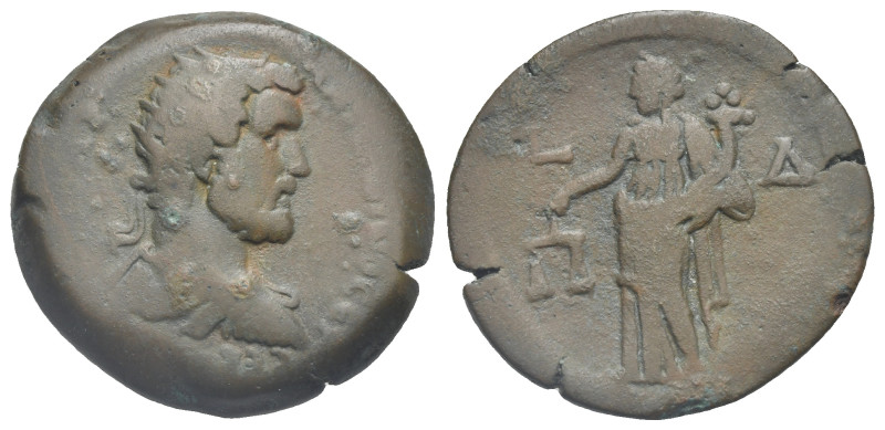 Egypt. Alexandria. Antoninus Pius, 138-161. Hemidrachm (Bronze, 28.28 mm, 12.98 ...