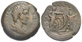 Egypt. Alexandria. Marcus Aurelius, as Caesar, 139-161. Drachm (Bronze, 33.00 mm, 21.79 g). Year 12 = 148/149. Μ ΑΥΡΗΛΙΟC ΚΑΙCΑΡ Bare-headed, draped a...