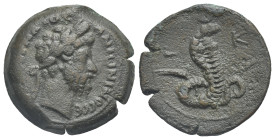 Egypt. Alexandria. Marcus Aurelius, 161-180. Diobolos (Bronze, 24.52 mm, 10.83 g) dated RY 20 (= 179-180) [Μ ΑΥΡΗΛΙΟϹ] ΑΝΤωΝΙΝΟϹ ϹЄ Laureate head of M...