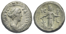 Egypt. Alexandria. Faustina Augusta, daughter of Antoninus Pius, 147-175. Tetradrachm (Billon, 23.10 mm, 13.44 g) dated RY 15 (= 151-152) ΦΑΥϹΤΙΝ ϹЄΒ ...