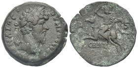Egypt. Alexandria. Lucius Verus, 161-169. Drachm (Bronze, 33.00 mm, 20.35 g). Dated RY 6 (= 165/6). [Λ ΑYΡ]ΗΛΙΟ C-ΟYΗΡΟC CEΒ Laureate head of Lucius V...