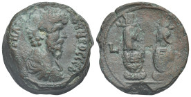 Egypt. Alexandria. Lucius Verus, 161-169. Drachm (Bronze, 33.30 mm, 28.67 g). Dated RY 6 (= 165/6). [Λ ΑV]ΡΗΛΙ ΟVΗΡΟС СEΒ Laureate, draped and cuirass...