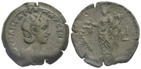 Egypt. Alexandria. Julia Mamaea, mother of Severus Alexander, 222-235. Drachm (Bronze, 34.4 mm, 21.95 g). Dated RY 10 of Severus Alexander (= 230/1). ...