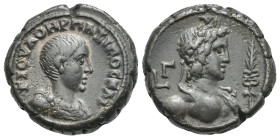 Egypt. Alexandria. Maximus, as Caesar, 236-238. Tetradrachm (Billon, 23.60 mm, 13.43 g). Dated RY 3 (= 236/7). Γ ΙΟΥΛ ΟΥΗΡ ΜΑΞΙΜΟϹ ΚΑΙ Bare-headed, dr...