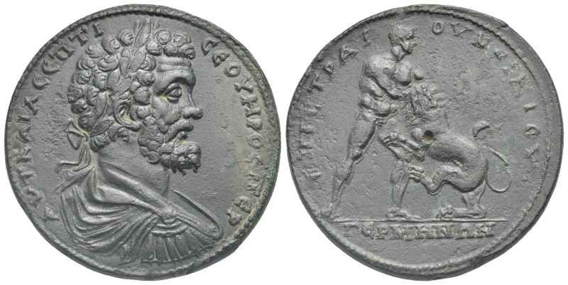 Mysia. Germe. Septimius Severus, 193-211. Medallion (Bronze, 43.72 mm, 41.14 g)....