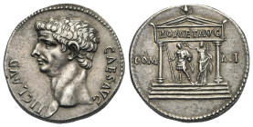 Lydia. Ephesus. Claudius, 41-54. Cistophorus (Silver 25.70 mm, 11.28 g). Circa AD 41-42. TI CLAVD - CAES AVG Bare head of Claudius left. Rev. Distyle ...