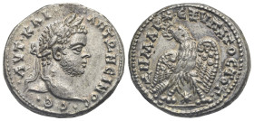 Seleucis and Piera. Laodicea ad Mare. Caracalla, 198-217. Tetradrachm (Billon, 27.48 mm, 14.83 g). 209-211. •AYT•KAI•ANTΩNЄINOC•CЄ• Laureate and drape...