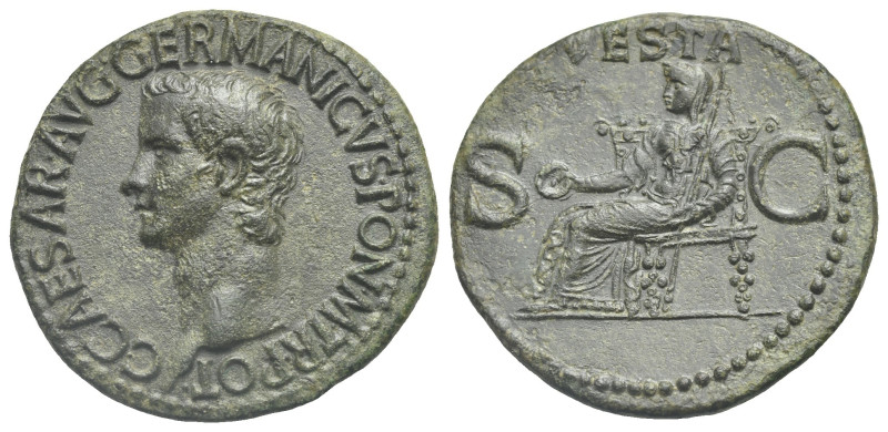 Gaius Caligula, 37-41. As (Bronze, 27.52 mm, 8.69 g). Rome, AD 37-38. C CAESAR A...