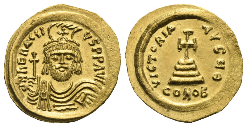 Heraclius, 610-641. Solidus (Gold, 20.74 mm, 4.49 g). Constantinopolis, 610-613....