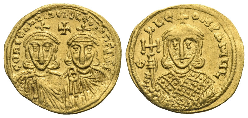 Constantine V Copronymus, Leo IV and Leo III, 751-775. Solidus (Gold, 21,4 mm, 4...