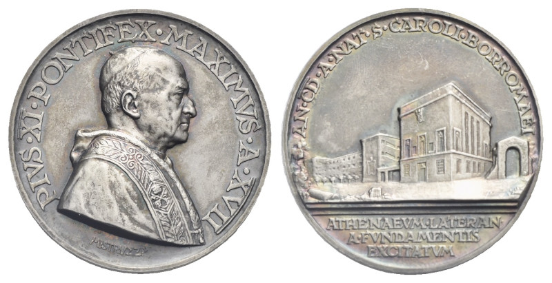 Pius XI, Ambrogio Damiano Achille Ratti from Desio. Pope 1929-1939. Annual Silve...