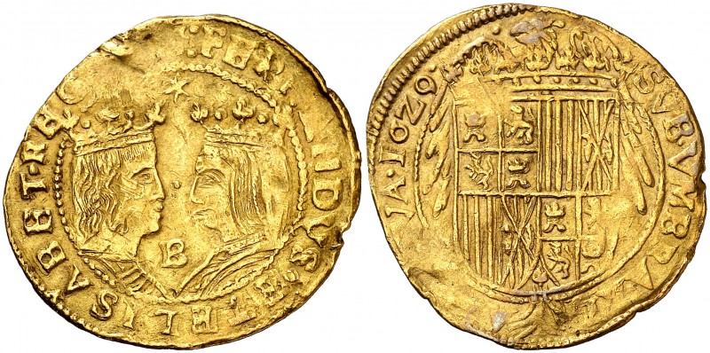 1629. Felipe IV. Barcelona. 1 trentí. (Cal. 220) (Cru.C.G. 4408h). 7 g. Estrella...