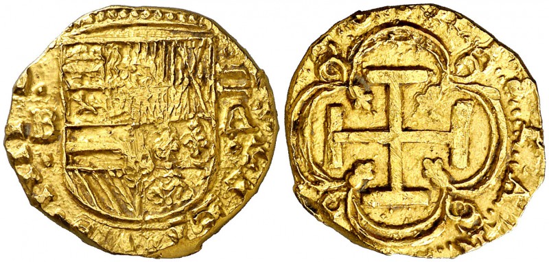 (166)0. Felipe IV. Barcelona. A. 2 escudos (Cal. 127) (Cru.C.G. falta) (Tauler 1...