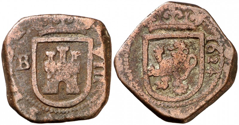 1624. Felipe IV. Burgos. 8 maravedís. (Cal. 1254). 5,27 g. Ex Colección Lepanto,...