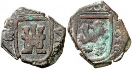 1626. Felipe IV. Burgos. 8 maravedís. (Cal. 1256). 4,81 g. Ex Colección Lepanto, Áureo 27/04/1999, nº 515. BC+.