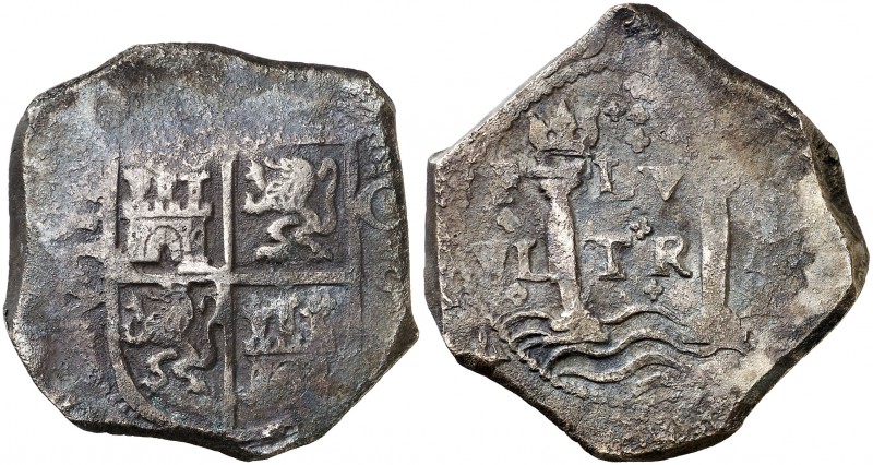 1655. Felipe IV. Cartagena de Indias. S. 8 reales. (Cal. 258, indica "rarísima",...
