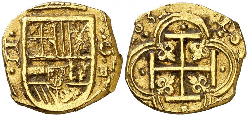 1631. Felipe IV. Cartagena de Indias. E. 2 escudos. (Cal. falta) (Tauler falta) ...