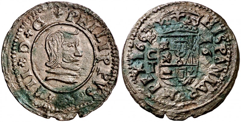 1663. Felipe IV. Córdoba. TM. 16 maravedís. (Cal. 1283). 4,05 g. Leves defectos ...