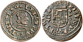 1664. Felipe IV. Córdoba. TC. 16 maravedís. (J.S. pág. 384). 3,52 g. Falsa de época. MBC.