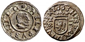 1663. Felipe IV. Cuenca. . 2 maravedís. (Cal. 1348). 0,51 g. Bella. Escasa así. EBC.