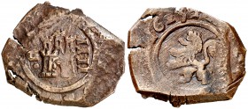 1625. Felipe IV. Granada. 4 maravedís. (Cal. 1370). 4,34 g. Ex Colección Lepanto, Áureo 27/04/1999, nº 548. Escasa. MBC-.